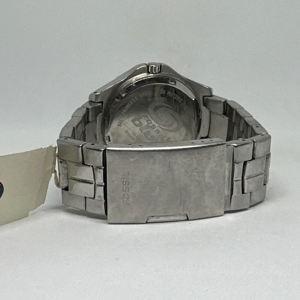 Fossil Degrade AM3997 Men's Silver Stainless Steel Analog Dial Wristwatch HME746